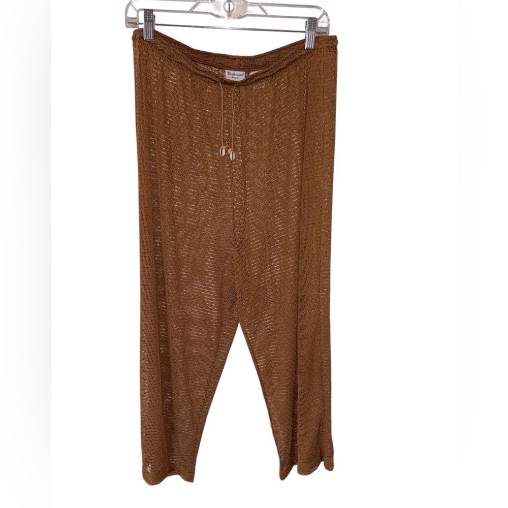 Brown Knit Cover-Up Pants